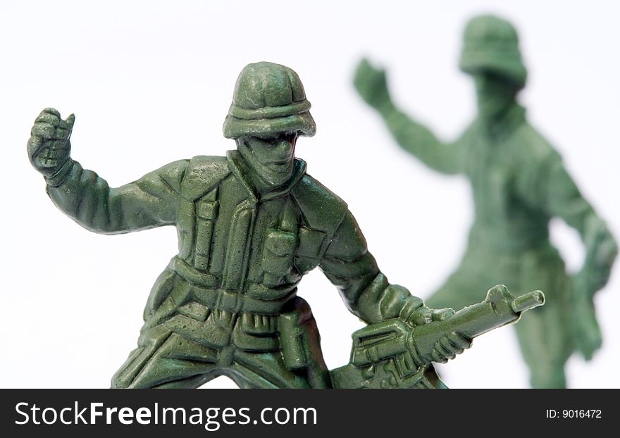 Close up of toy soldier