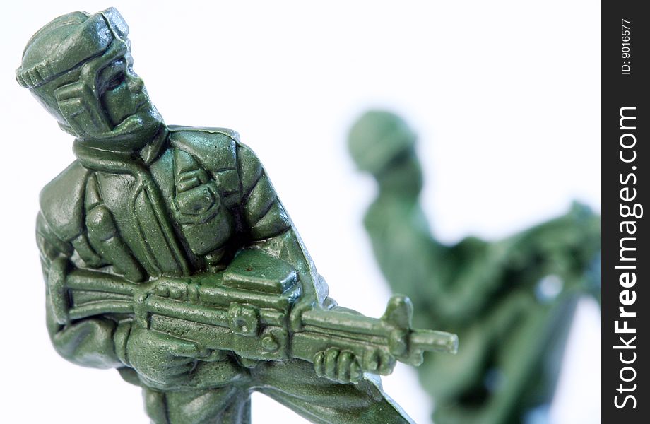 Close up of toy soldier