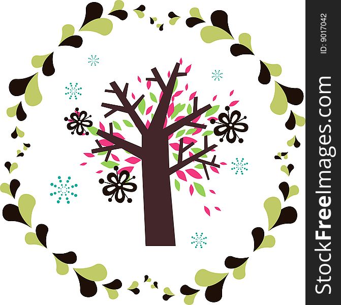 Simple lovely tree graphic design. Simple lovely tree graphic design