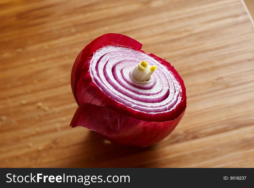 Detail of red onion