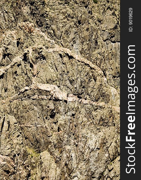 Detail view of the painted wall in Black Canyon of the Gunnison National Park. Detail view of the painted wall in Black Canyon of the Gunnison National Park