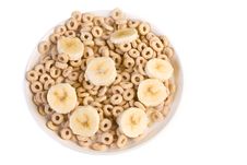 Bowl Of Toasted Oats Cereal Royalty Free Stock Photography Bowl Of Toasted Oats Cereal Royalty Free Stock Photography
