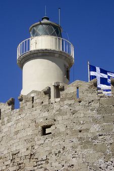 Lighthouse Rhodes, Greece Stock Photos Lighthouse Rhodes, Greece Stock Photos