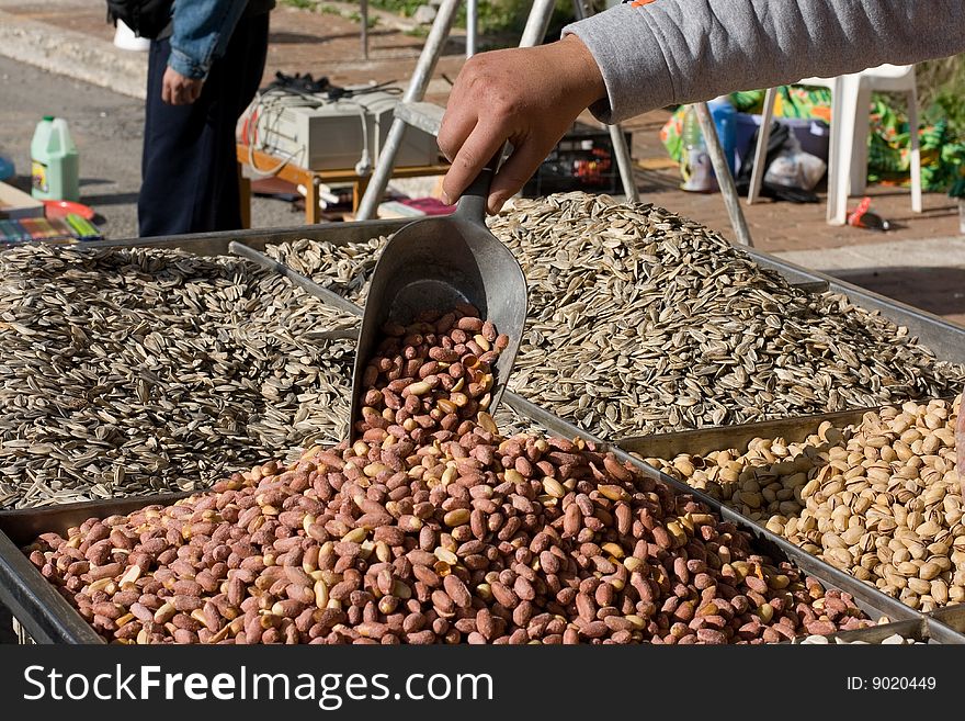 Fresh Organic Nuts And Sunflower Seeds