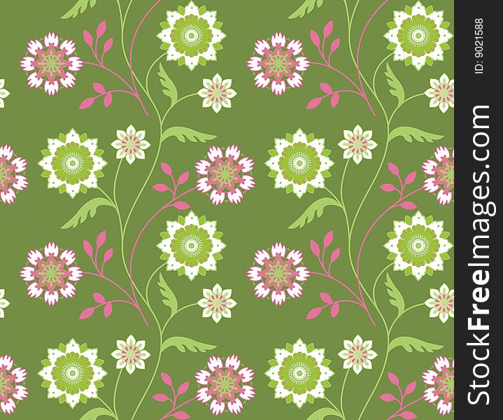 Seamless pattern. All elements and textures are individual objects. Vector illustration scale to any size.