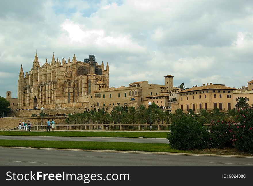 The cathedral in Palma de Mallorca, Spain