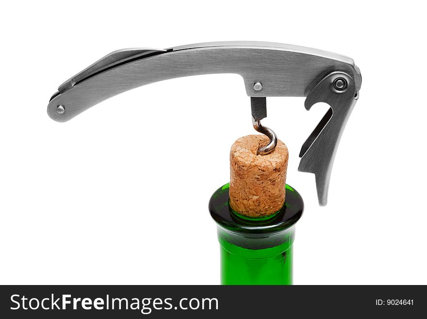 Corkscrew And Bottle