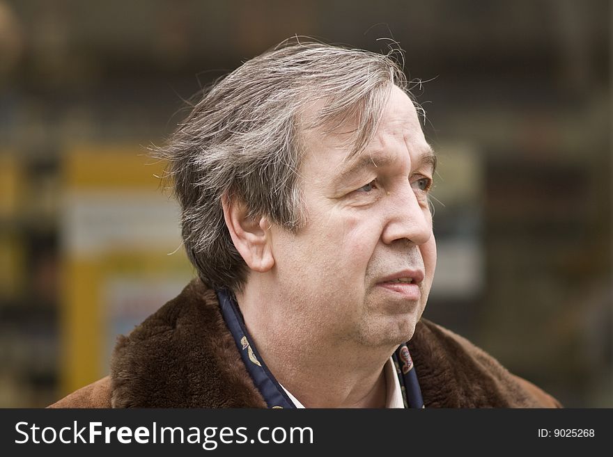 Close-up of a Senior man looking sad or depressed.