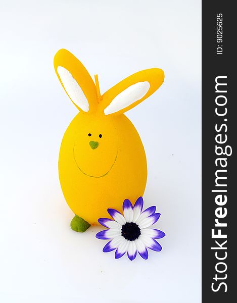A easter's candle rabbit , yellow