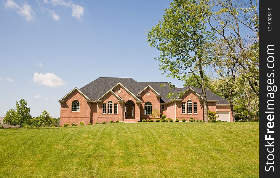 Beautiful Expensive Home on a Gorgeous Day. Beautiful Expensive Home on a Gorgeous Day