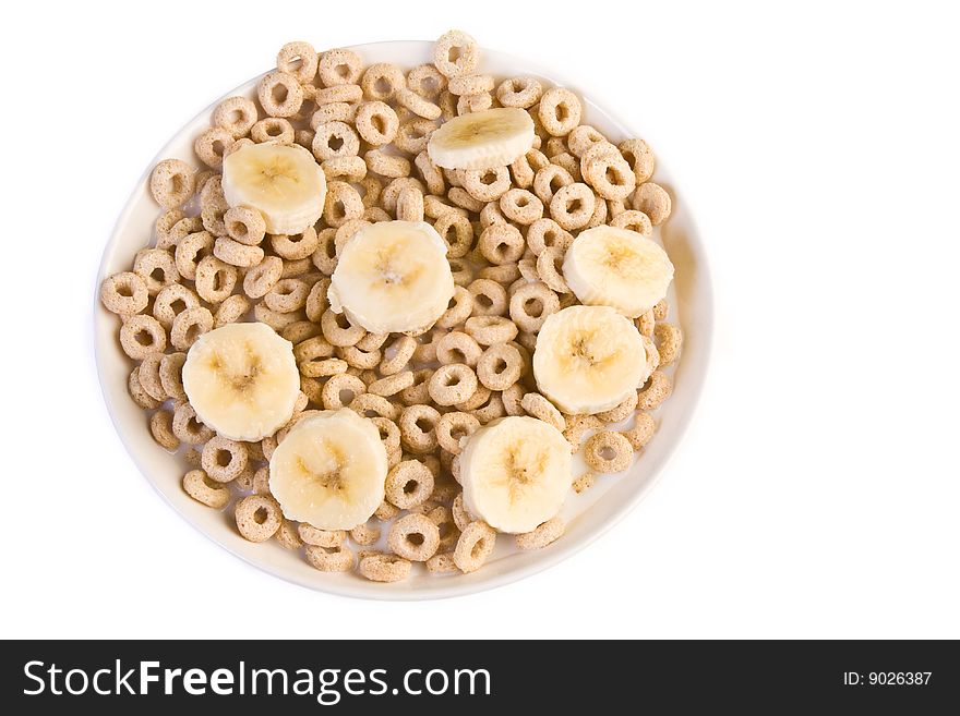 Bowl Of Toasted Oats Cereal