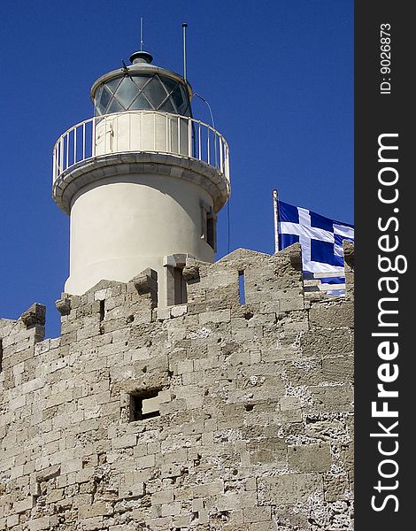 St Nicholas Lighthouse (Agios Nikolaos) at Rhodes. St Nicholas Lighthouse (Agios Nikolaos) at Rhodes.