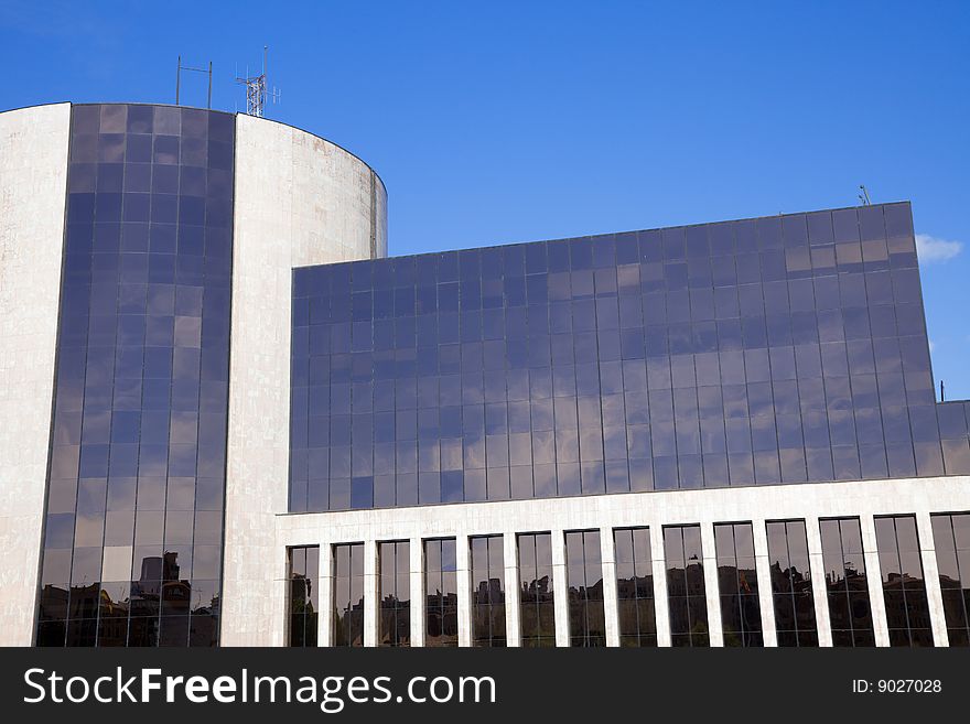 Modern administrative building close up. Modern administrative building close up