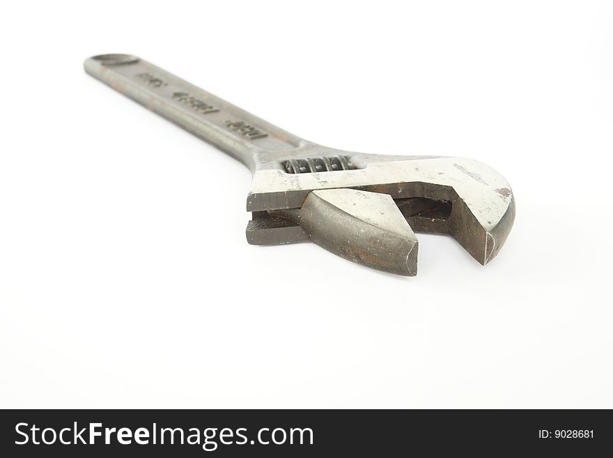 A wrench isolated on white