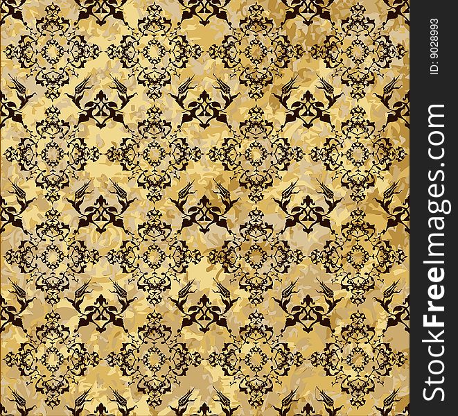 Antique ottoman grungy wallpaper tile design