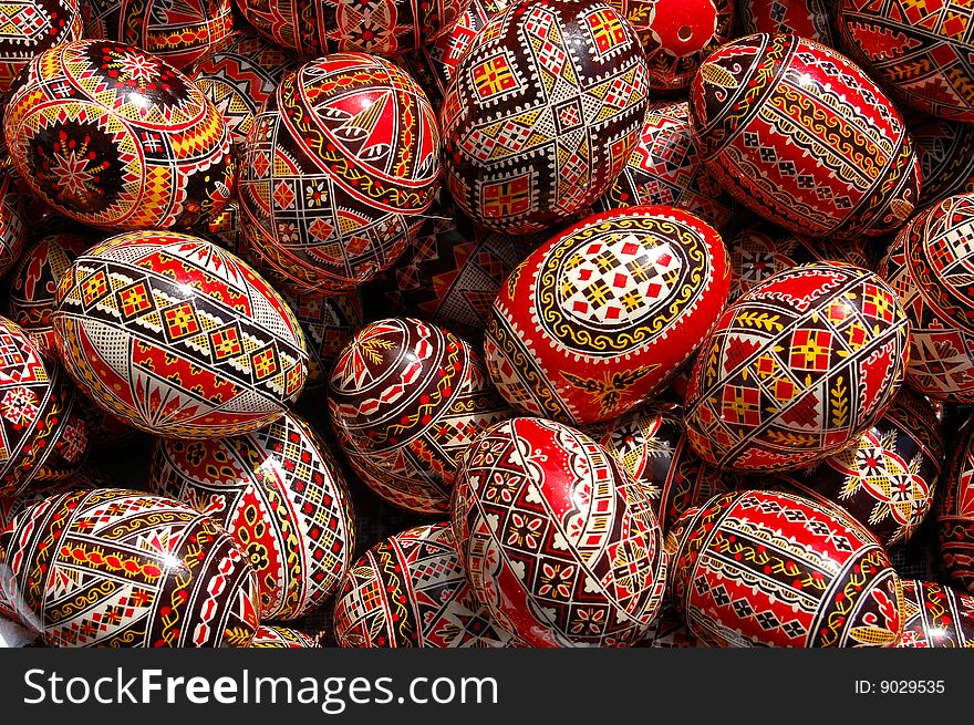 Painted eggs for the Orthodox Easter. Painted eggs for the Orthodox Easter