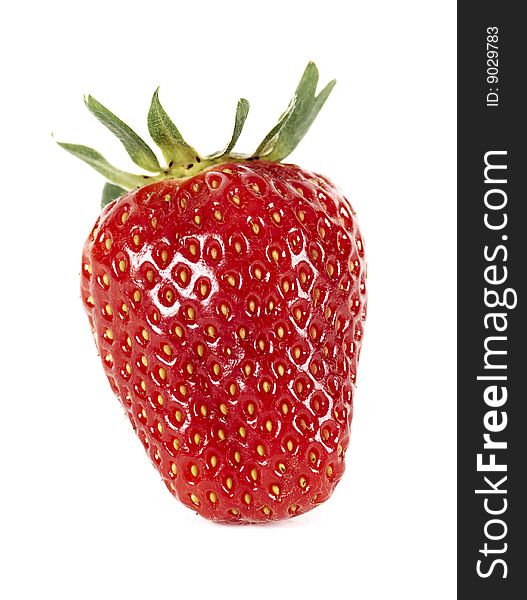 Appetizing strawberry on a white background