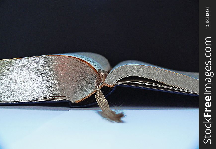 Gray Book With Gray Lace Bookmark