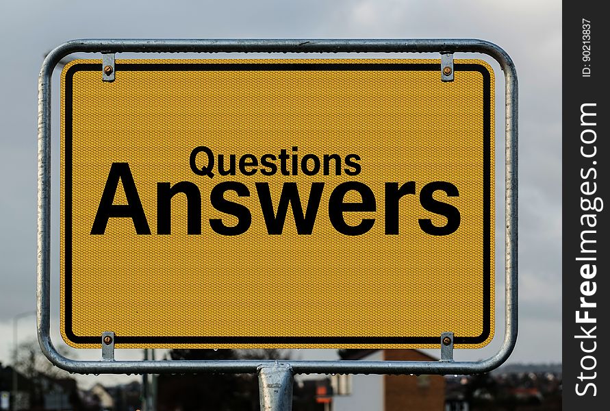 Questions Answers Signage