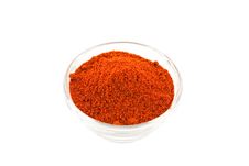 Paprika Powder In Glass Bowl Stock Images Paprika Powder In Glass Bowl Stock Images