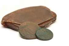 Very Old Purse Of 19 Centuries Stock Photography