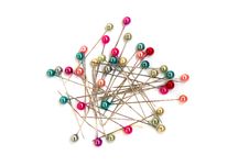 Multi-coloured Sewing Pins Royalty Free Stock Image Multi-coloured Sewing Pins Royalty Free Stock Image