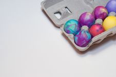 Died Easter Eggs In A Carton Stock Photos