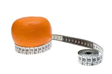 Orange And A Measuring Tape Stock Photo Orange And A Measuring Tape Stock Photo