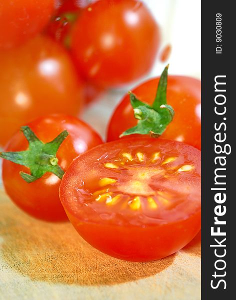 Close up capture fresh red tomato. Close up capture fresh red tomato