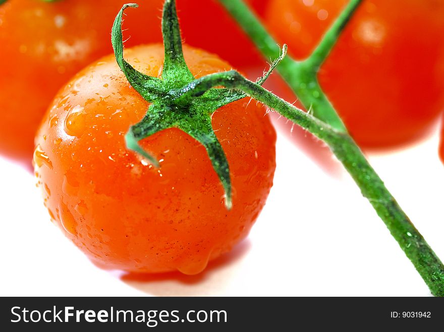 Close up capture fresh red tomato