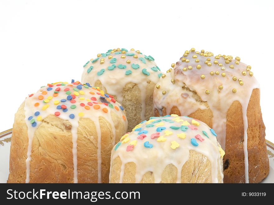 Easter cakes. Tradition decorative bread