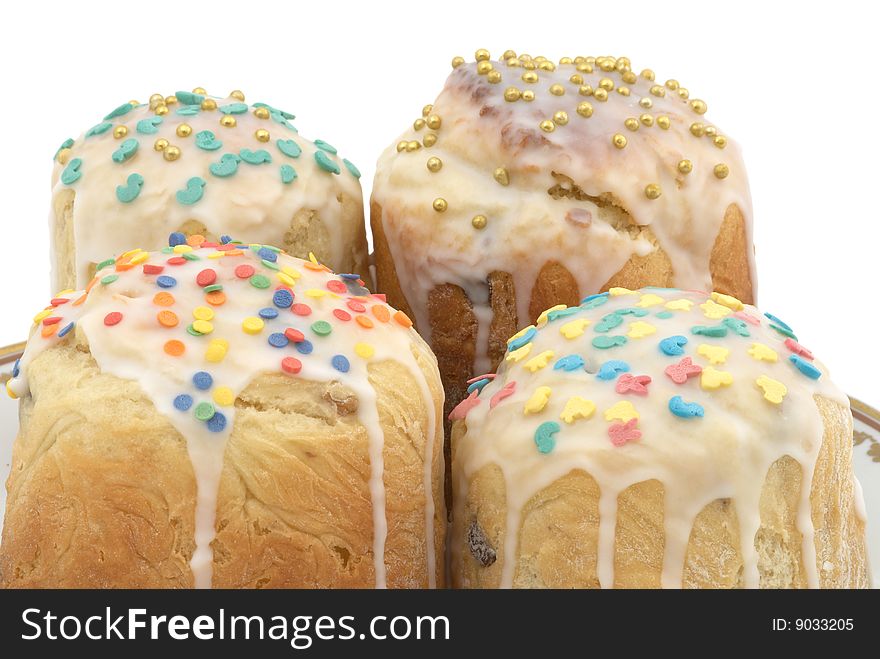 Easter cakes. Tradition decorative bread