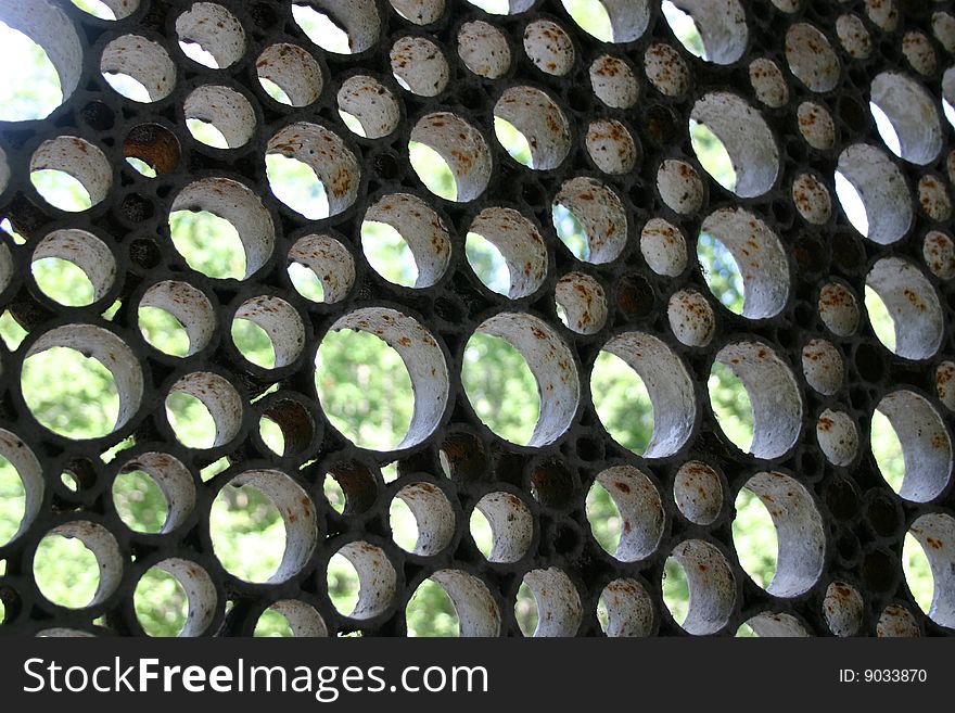 Background of close up holes