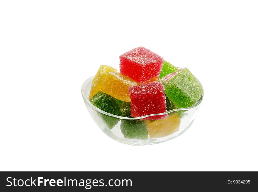 Fruit jellies in the bowl