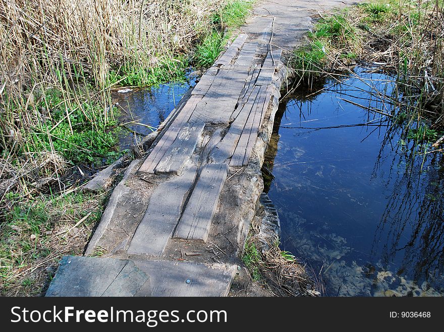 Bridge through the small river