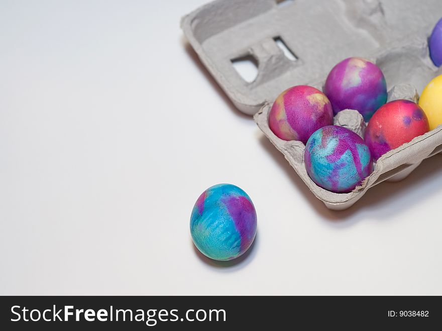Died Easter Eggs In A Carton