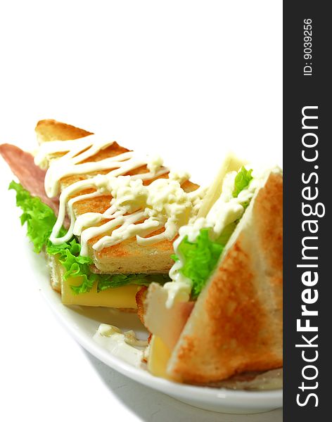 Western style vegetable beacon sandwich. Western style vegetable beacon sandwich