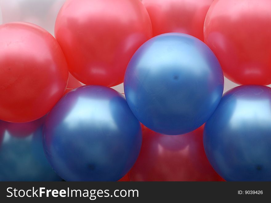 Air colored marbles, decoration of celebrating.