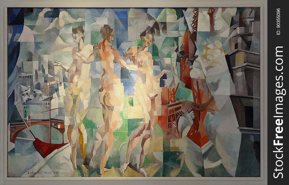 &x22;La Ville De Paris&x22;, Robert Delaunay, 1910-1912.. MusÃ©e D&x27;Art Moderne De La Ville De Paris