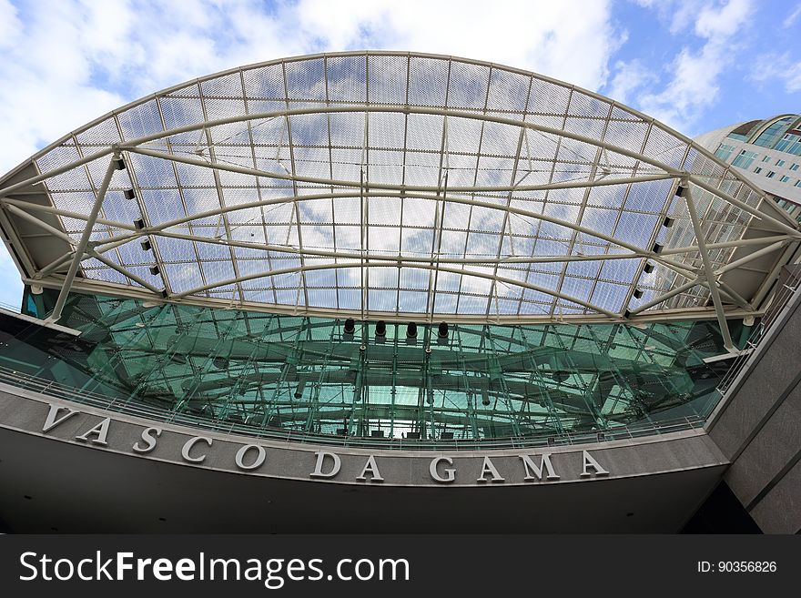 Vasco da Gama shopping center main entrance in Lisbon, Portugal.