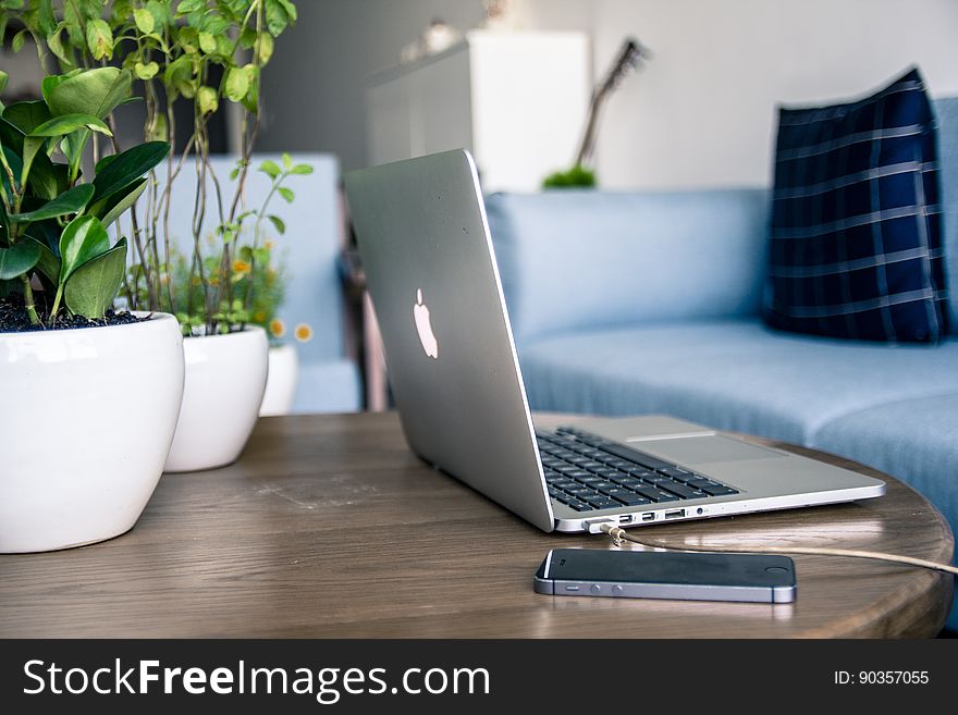 Laptop On Coffee Table