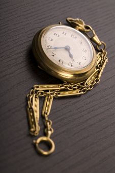 Old Golden Clock Royalty Free Stock Image
