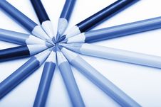 Pencils In Round Shape Stock Photography