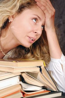 Tired Reader Stock Photo Tired Reader Stock Photo