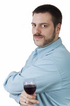 Young Man With Glass Of Red Wine Royalty Free Stock Photo Young Man With Glass Of Red Wine Royalty Free Stock Photo