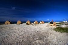 Historic Slave Huts, Bonaire Stock Photography
