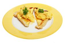 Scrambled Eggs On Toast Royalty Free Stock Photo Scrambled Eggs On Toast Royalty Free Stock Photo