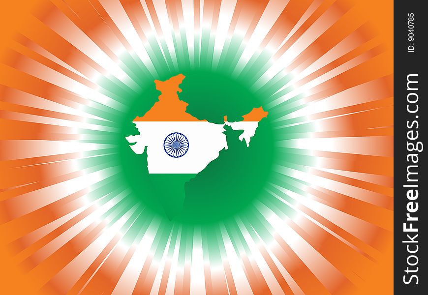 Indian Flag In Map
