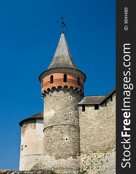 Watchtower in a fortress in Kamyanets-Podolsky Ukraine