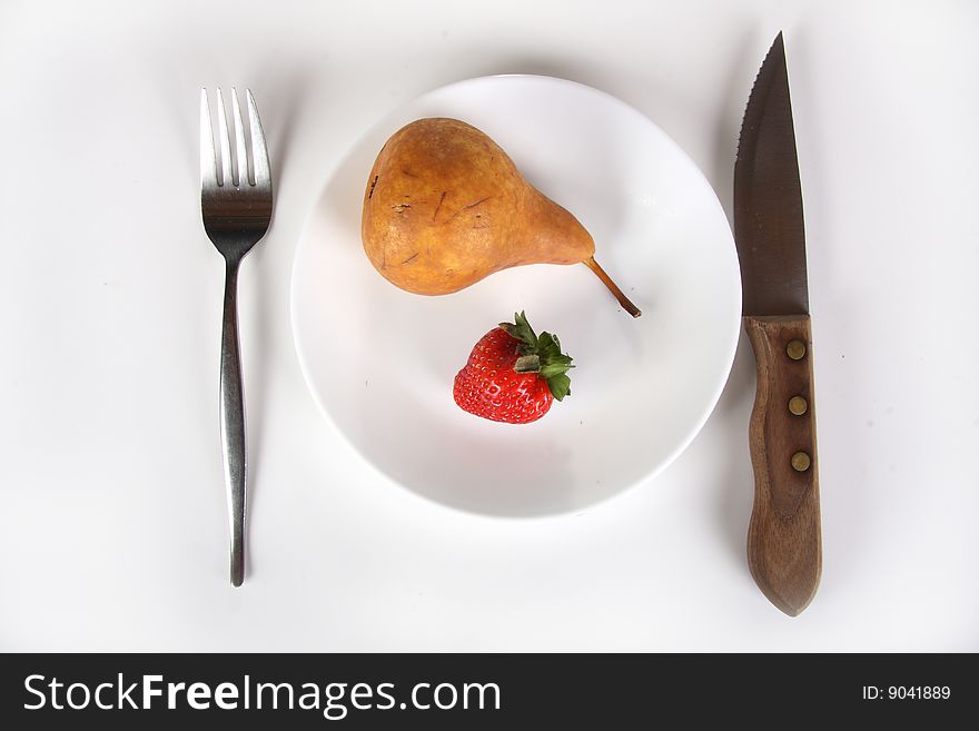 Conceptual view of a fruit diet. Conceptual view of a fruit diet